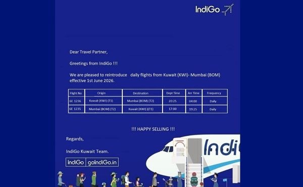 IndiGo to Resume Kuwait–Mumbai Flights from June 1